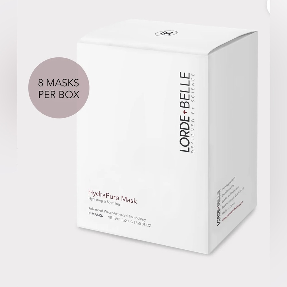 Lorde + Belle HydraPure Masks Deep Hydration New Sealed Hydrating Clean Beauty